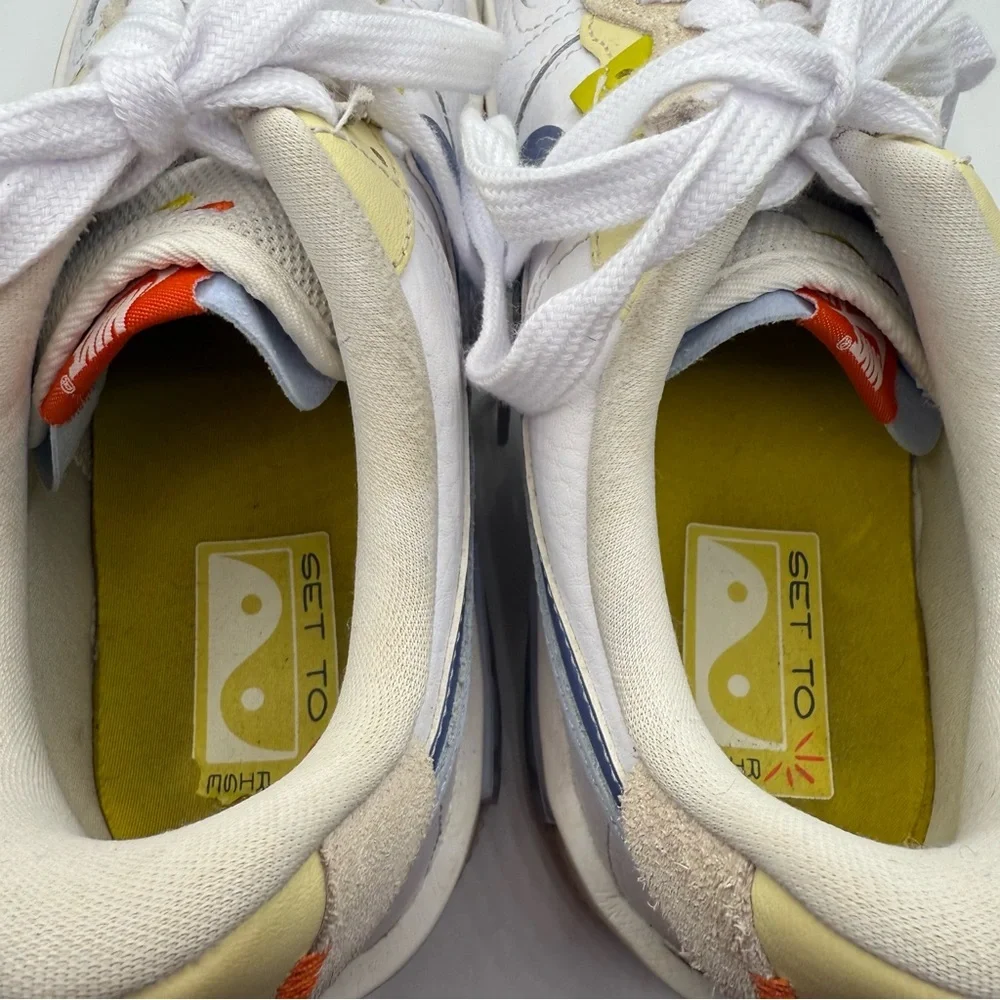 Nike Air Force 1 Fontanka White, yellow and Light Blue Sneakers
